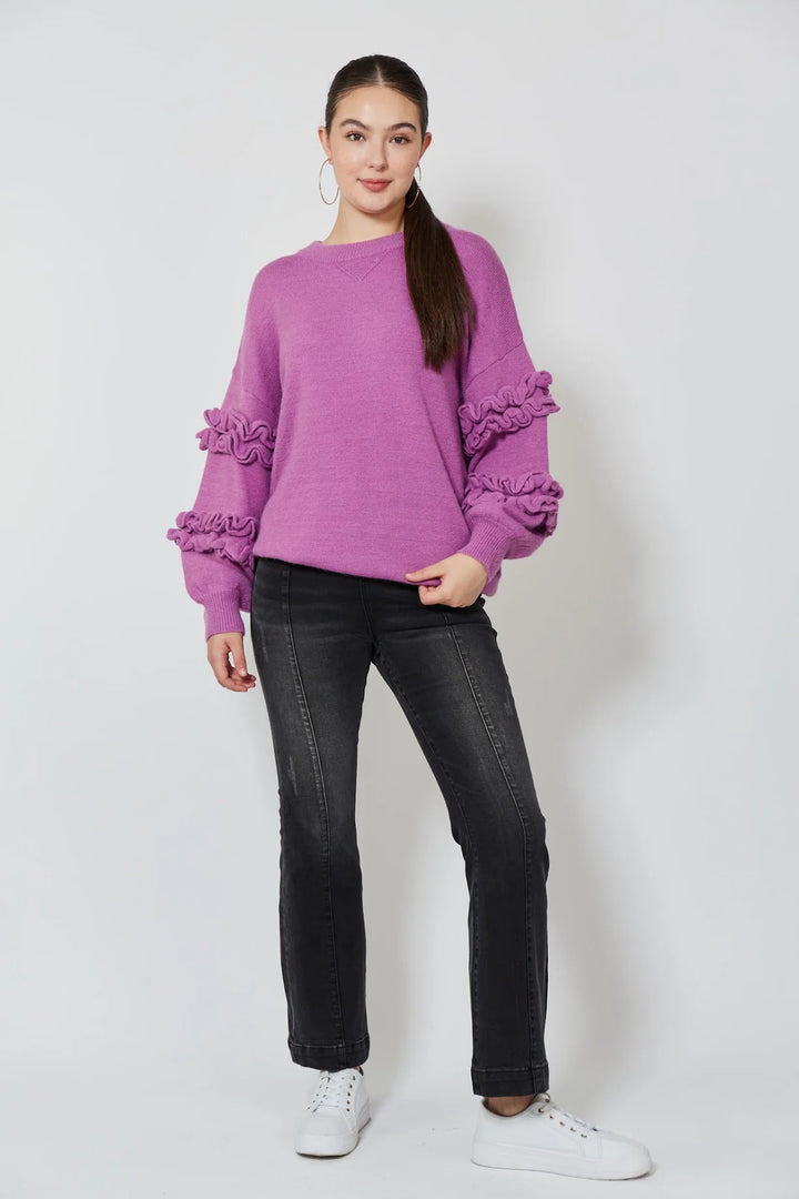GARLAND RUFFLE JUMPER - LILAC - FINAL CLEARANCE