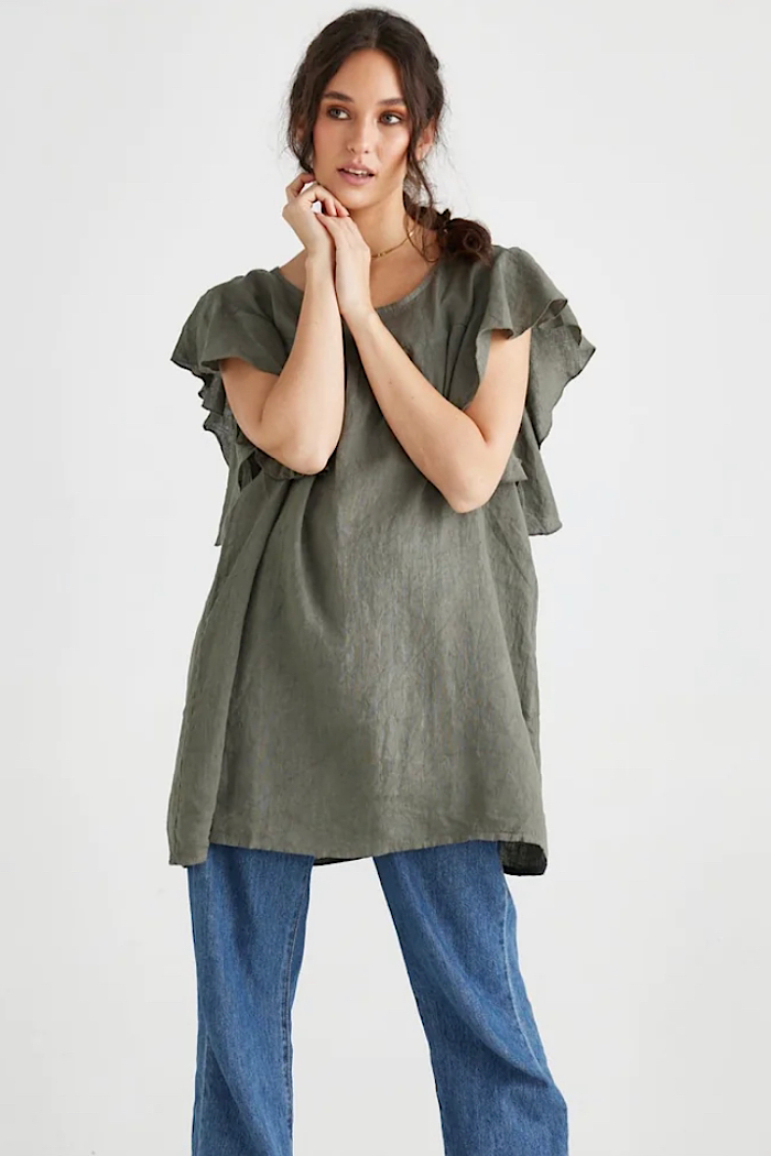 BELLA TOP - KHAKI