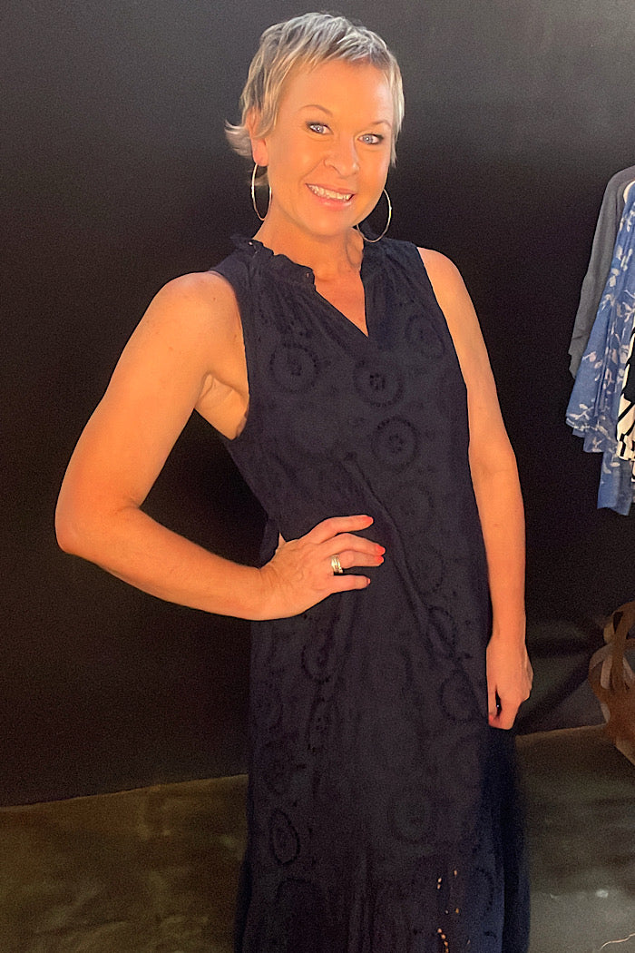 CASABLANCA DRESS - NAVY