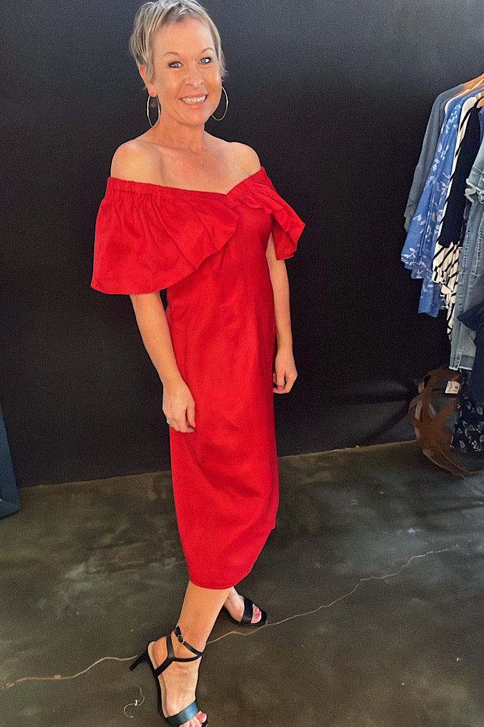 Michelle Red Note MICHELLE DRESS - RED – Mickelloo