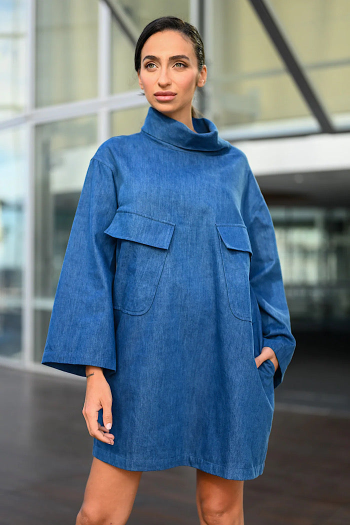 DAKOTA DRESS - DENIM - FINAL CLEARANCE