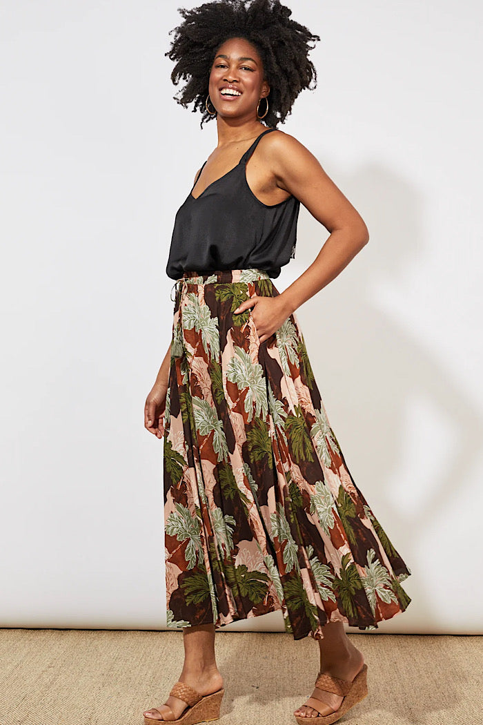 CAYMAN MAXI SKIRT - PALMS