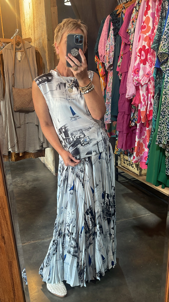 SPROUT SKIRT - SAILING PRINT