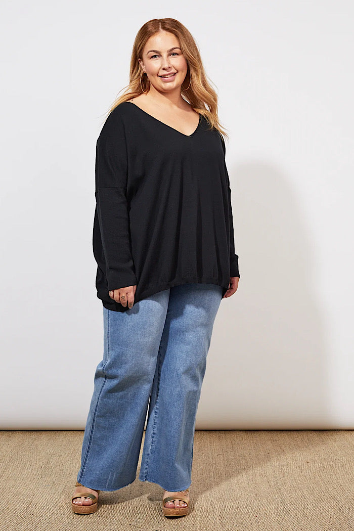 TANNA KNIT - JET - FINAL CLEARANCE