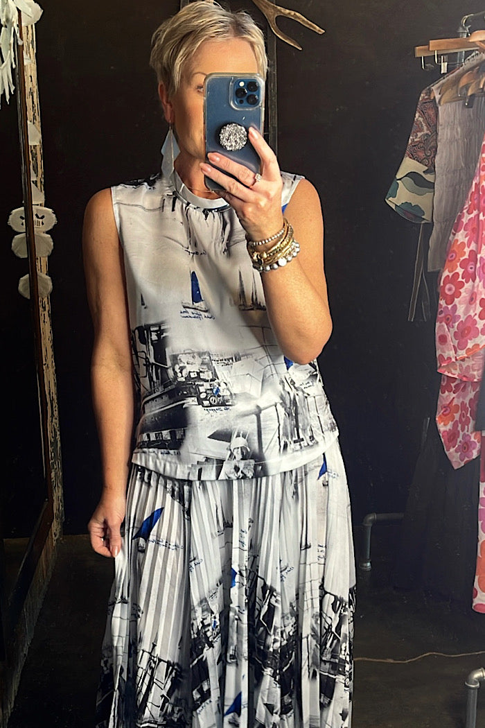 BUD TOP - SAILING PRINT