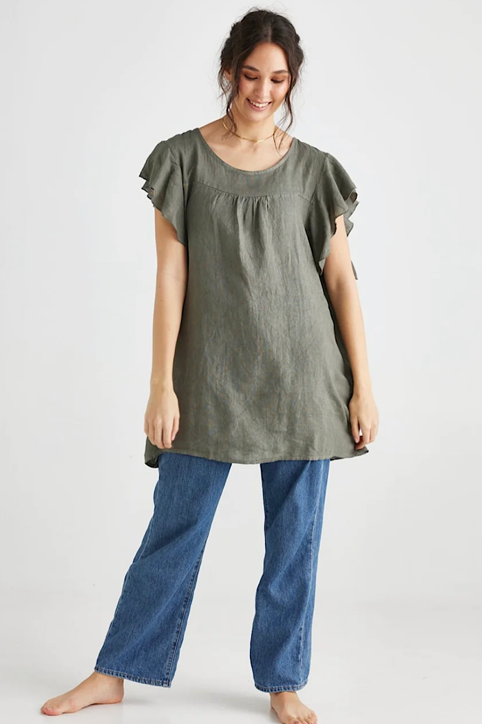 BELLA TOP - KHAKI