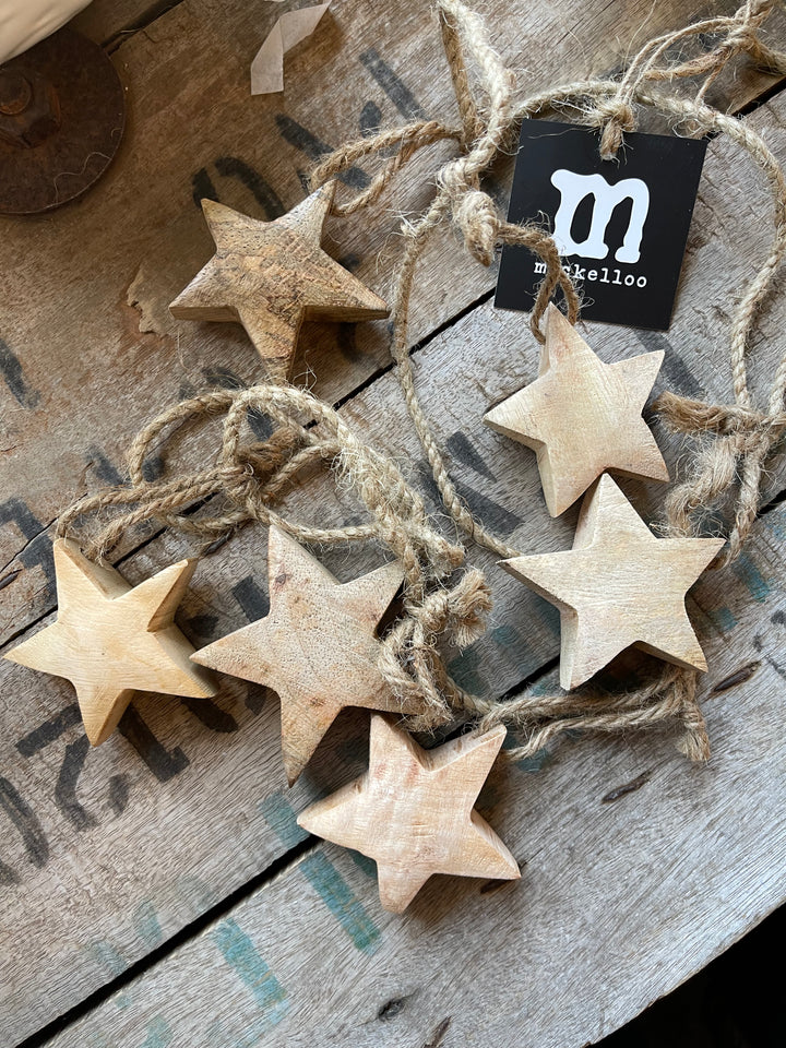 WOODEN STAR GARLANDS