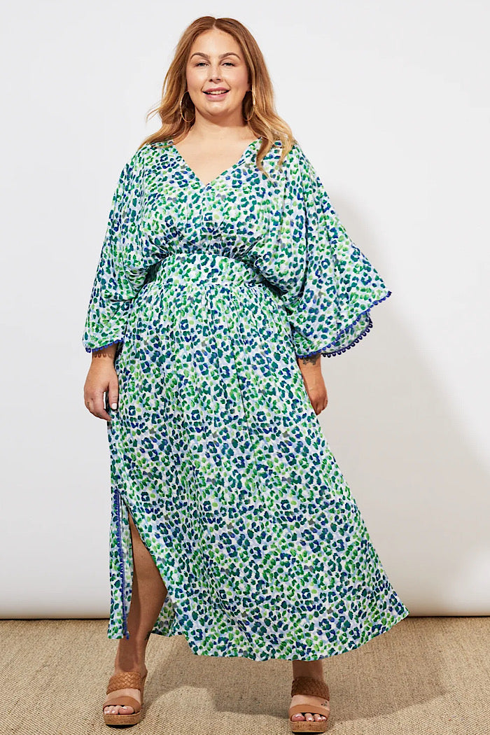 LAMU BATWING DRESS - SAVANNA BLUE