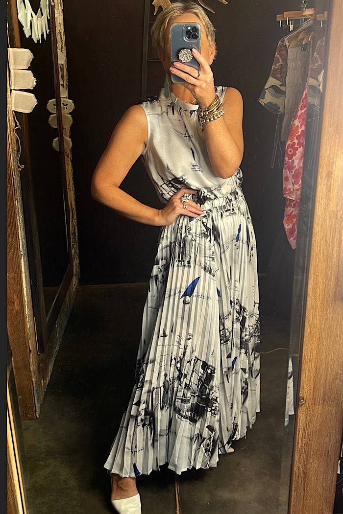 SPROUT SKIRT - SAILING PRINT
