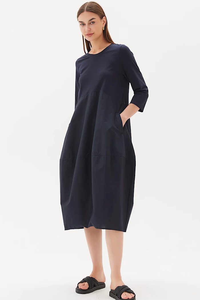 OVOID COMBI DRESS - NAVY