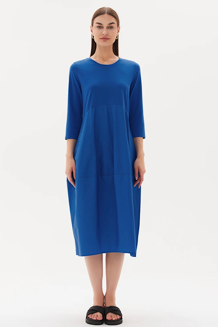 OVOID COMBI DRESS - CERULEAN BLUE