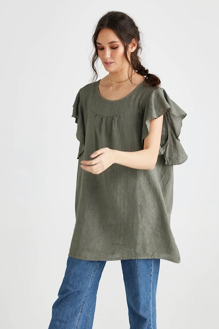 BELLA TOP - KHAKI