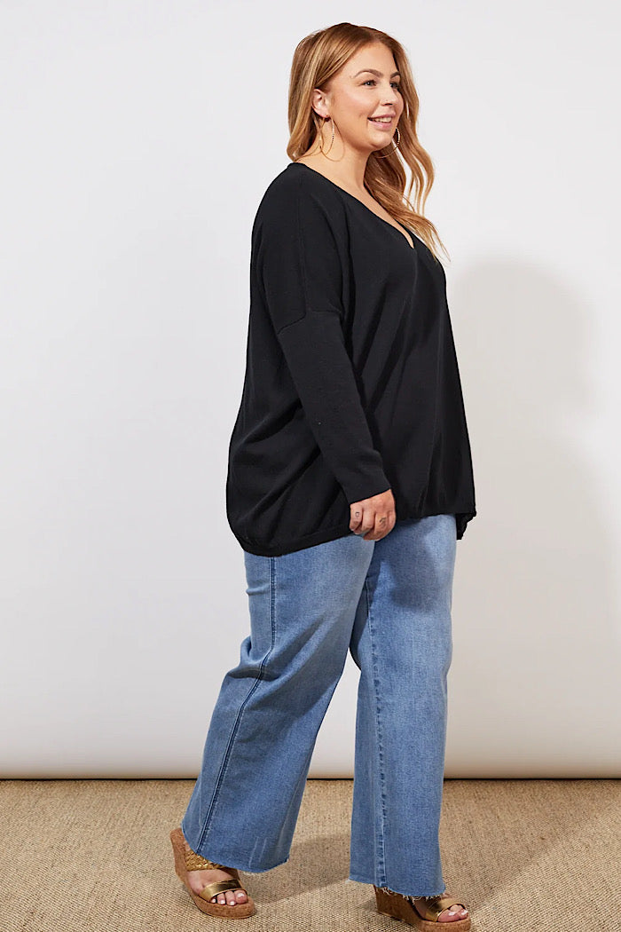 TANNA KNIT - JET - FINAL CLEARANCE