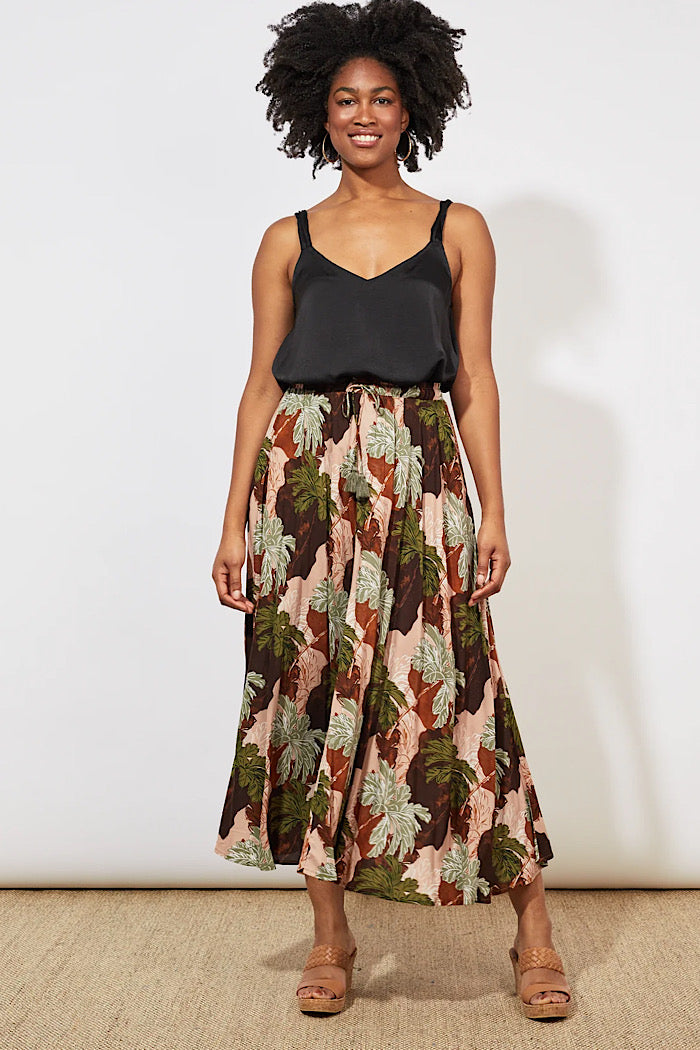 CAYMAN MAXI SKIRT - PALMS