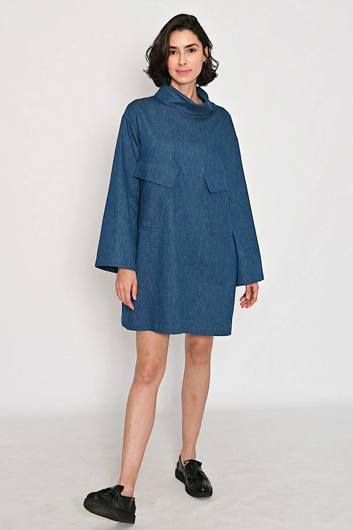 DAKOTA DRESS - DENIM - FINAL CLEARANCE