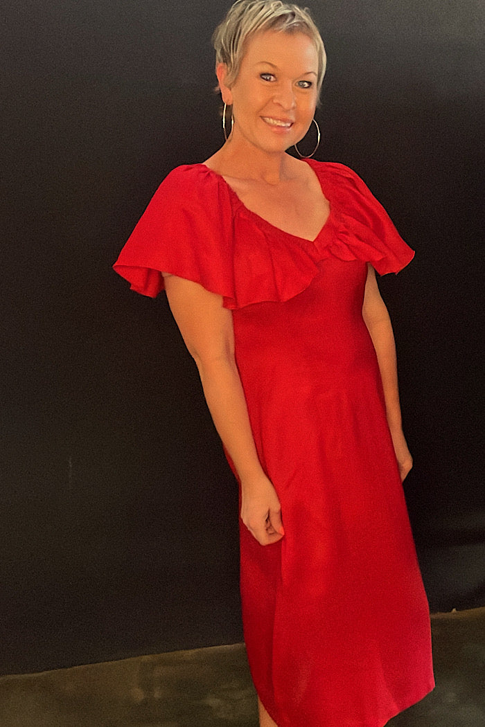 Michelle Red Robe MICHELLE DRESS - RED – Mickelloo
