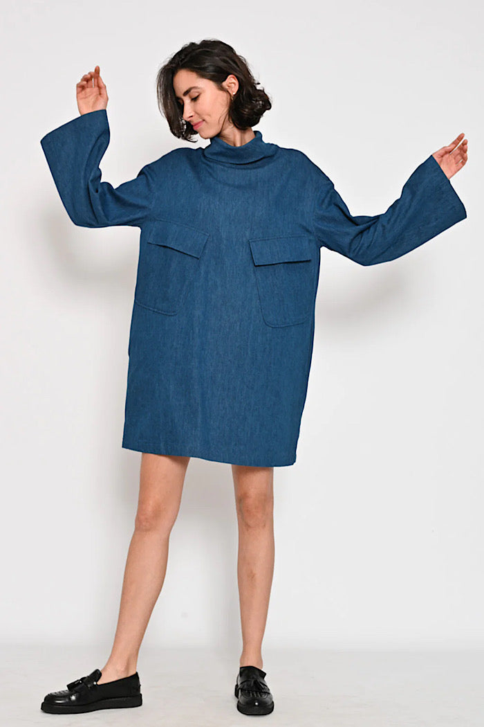 DAKOTA DRESS - DENIM - FINAL CLEARANCE