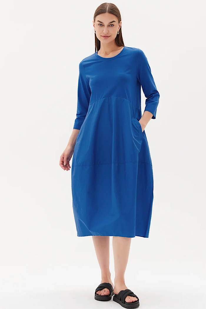 OVOID COMBI DRESS - CERULEAN BLUE