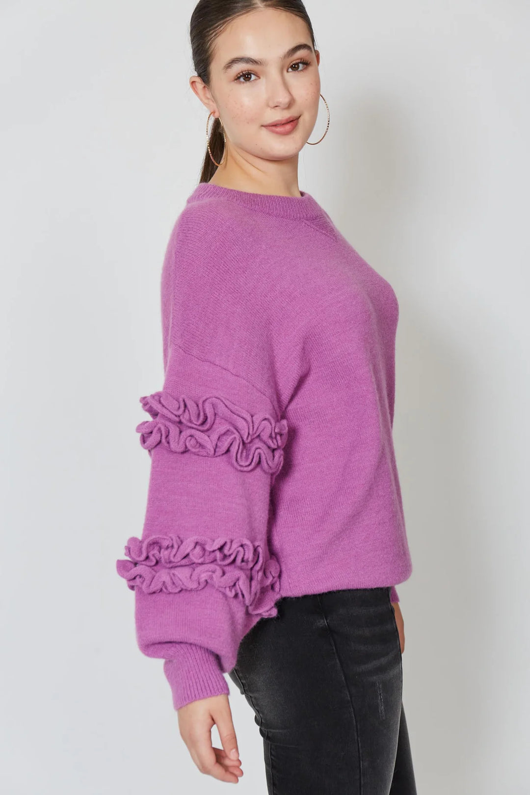 GARLAND RUFFLE JUMPER - LILAC - FINAL CLEARANCE