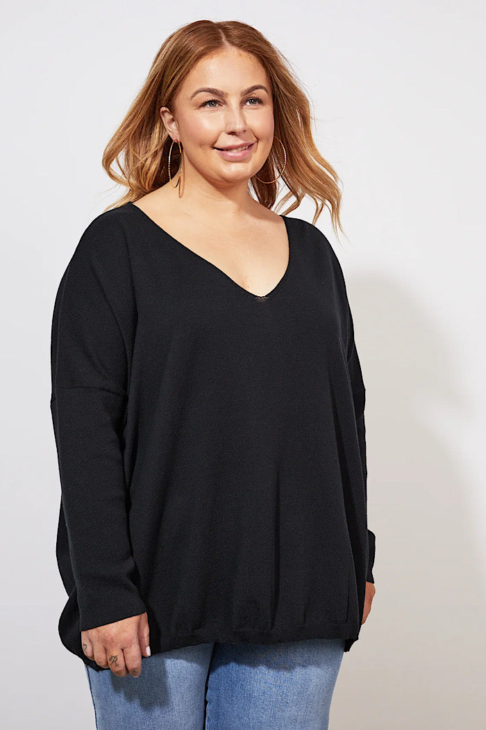 TANNA KNIT - JET - FINAL CLEARANCE
