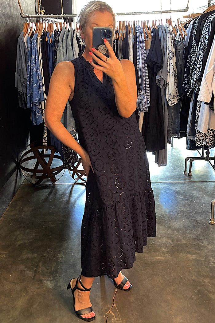 CASABLANCA DRESS - NAVY
