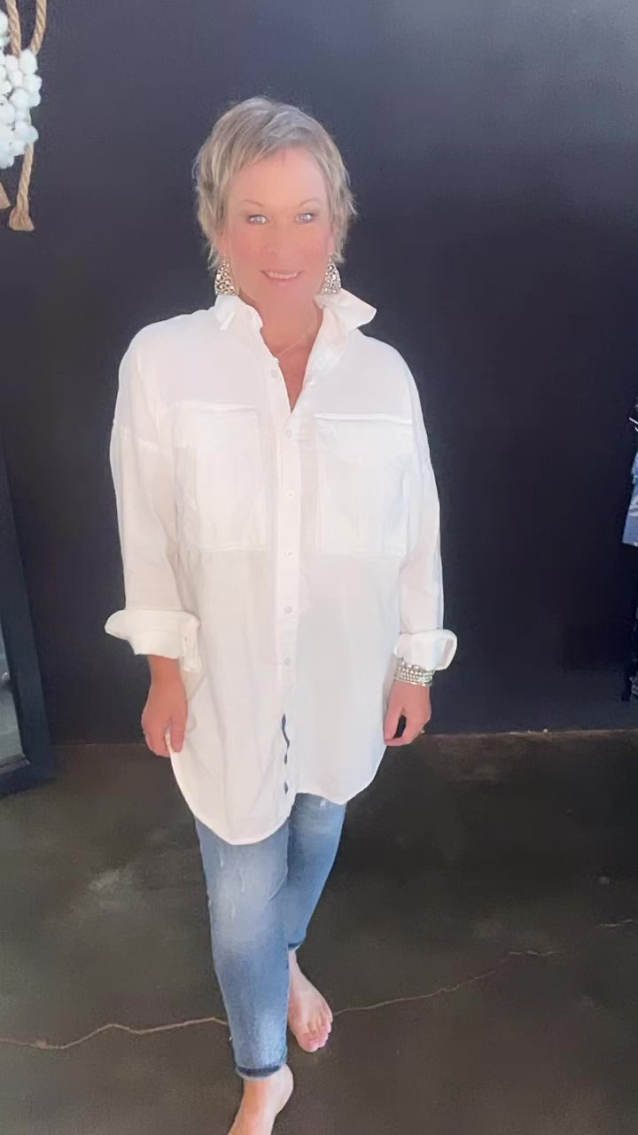 SUPERSIZED SHIRT - WHITE