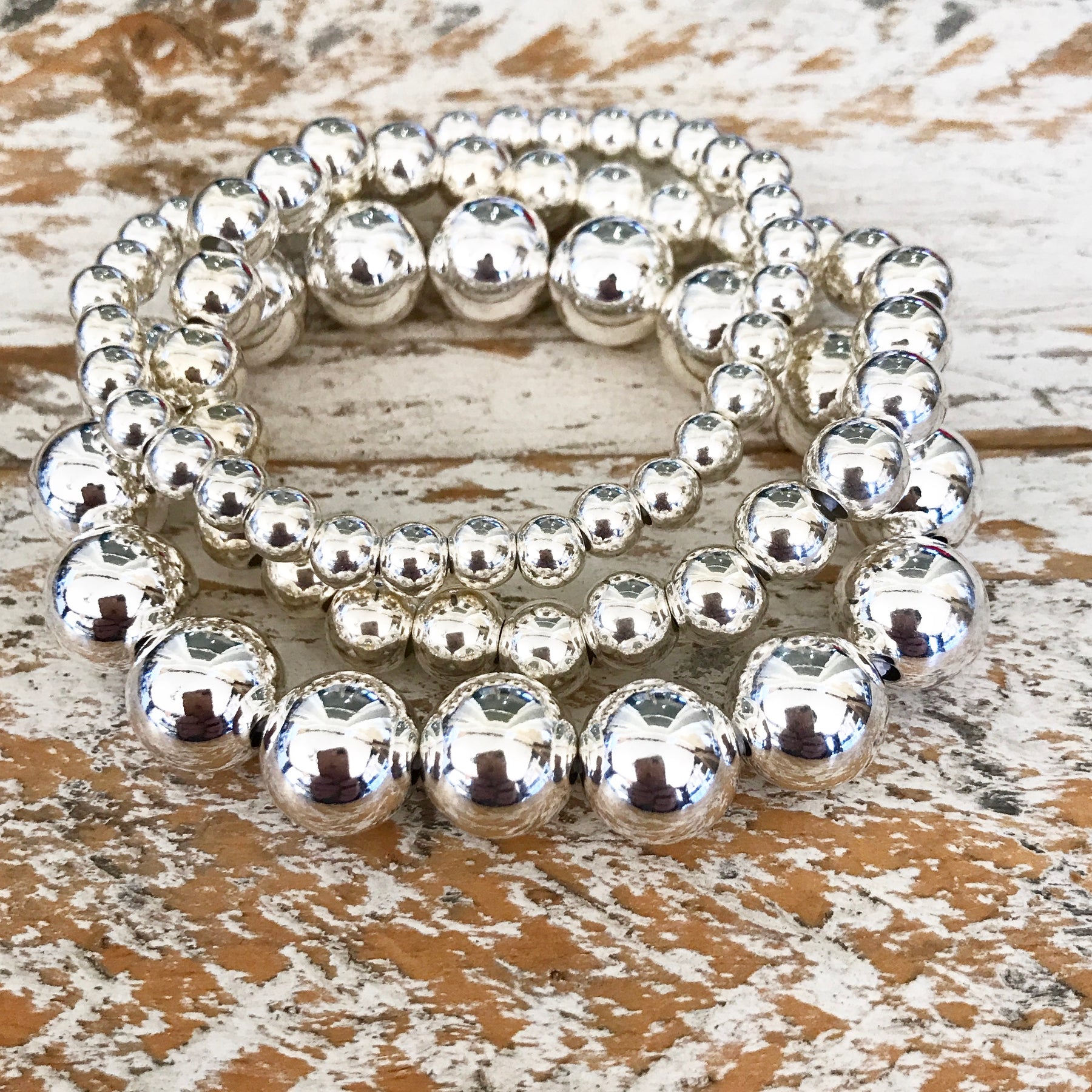 Ball Bracelet Bead Bracelet , 925 Sterling Silver Balls Bracelet , Minimalist Jewelry , Karma Bracelet , 6mm Beads