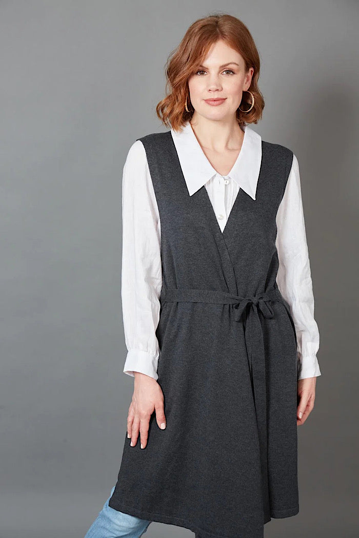 CLEO LONGLINE VEST - FOSSIL