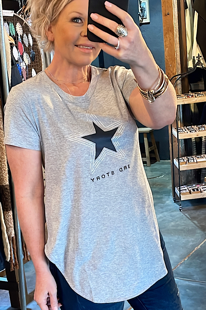 3S STAR TEE - GREY