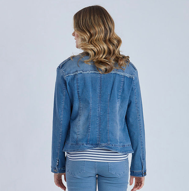 MILITARY DENIM JACKET - DENIM - FINAL CLEARANCE