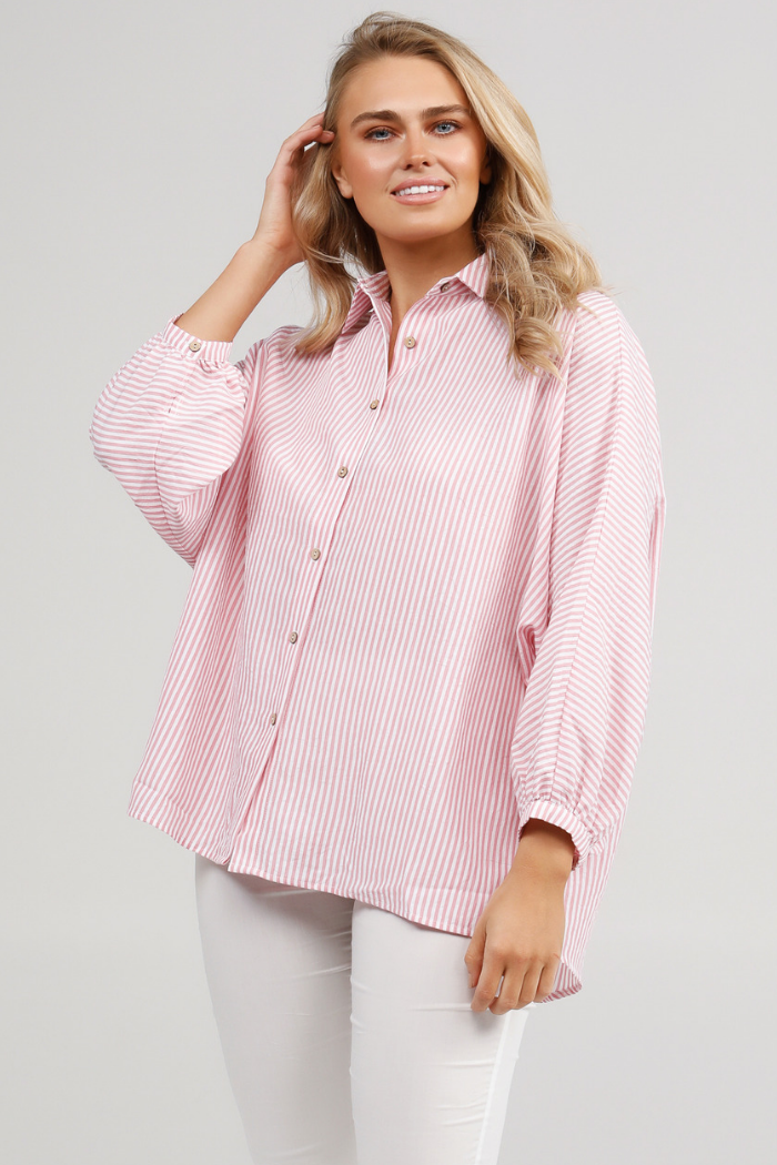 MONTY SHIRT - PINK STRIPE
