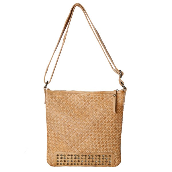 CLEO WOVEN BAG - CAMEL