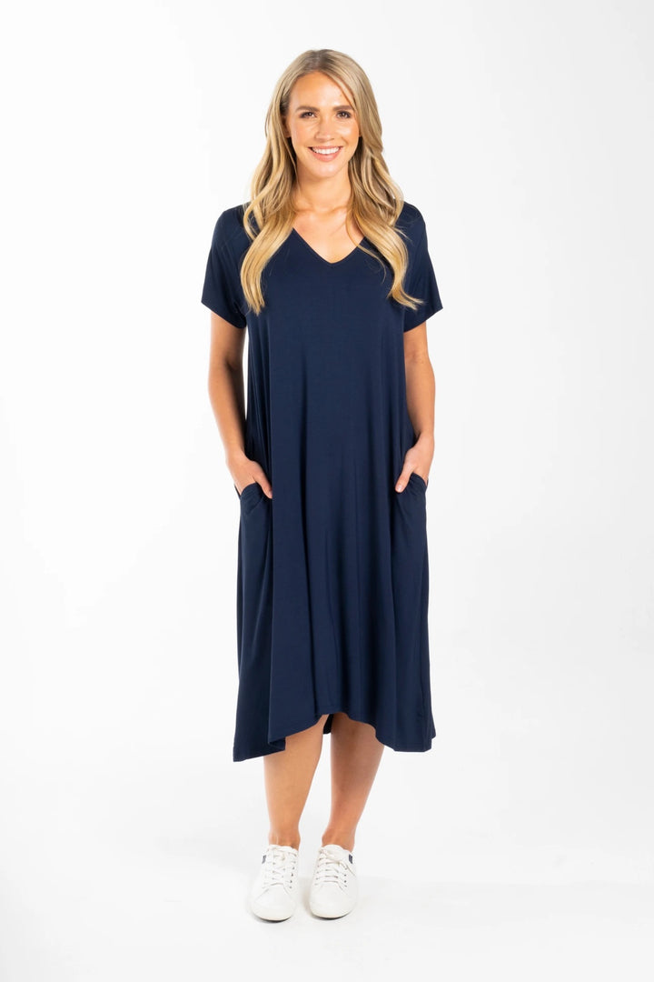 T- SHIRT DRESS - NAVY