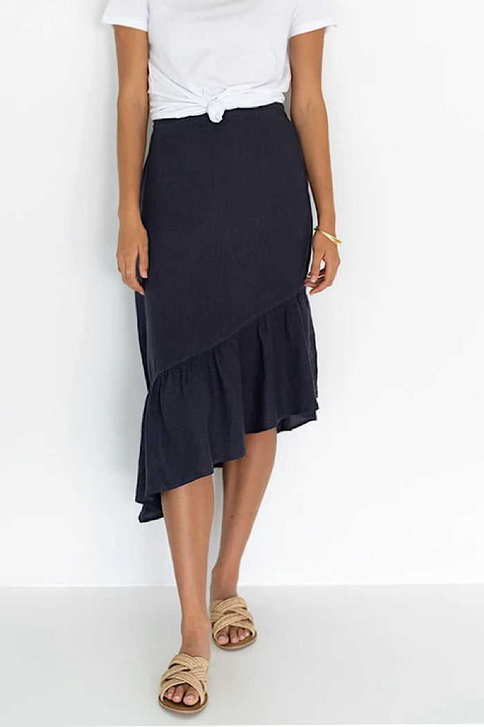 TALIA SKIRT - STEEL BLUE