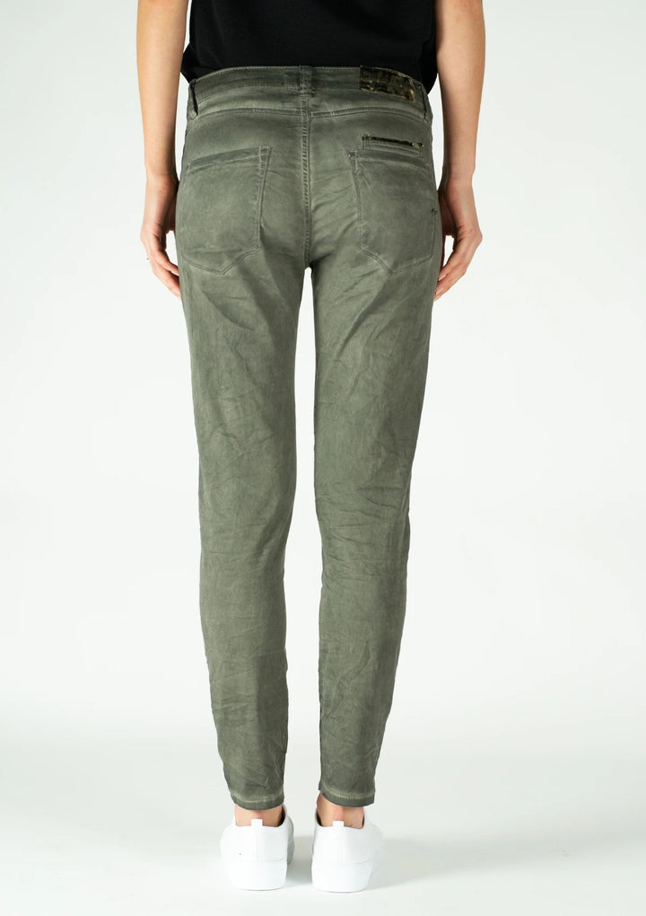 LAUREL OLIVE BOYFRIEND PANTS - FINAL CLEARANCE
