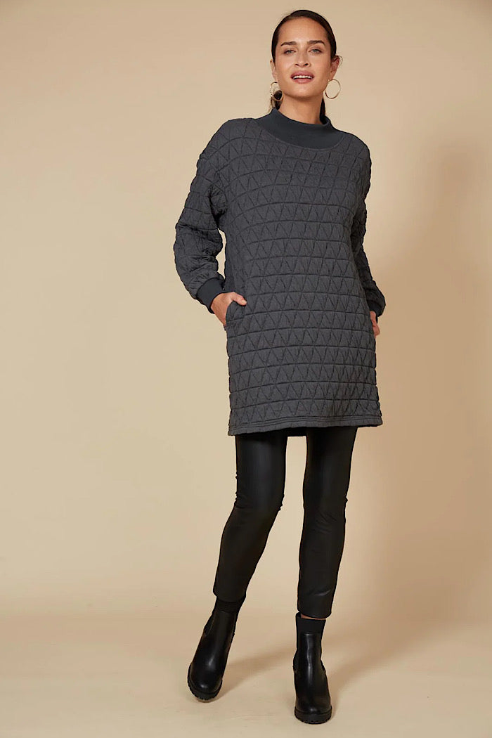 LA VIDA RELAXED TOP/ DRESS - FOSSIL - FINAL CLEARANCE