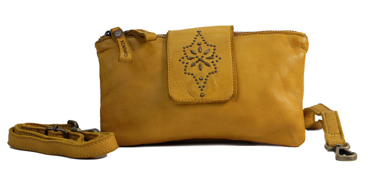KENNA CROSSBODY CLUTCH - MUSTARD