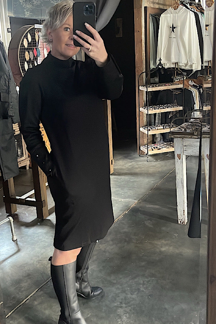PUT THE FUN IN FUNNEL DRESS - BLACK - FINAL CLEARANCE