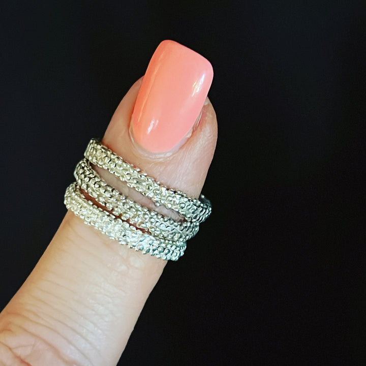 MATT BEADED BAND RING