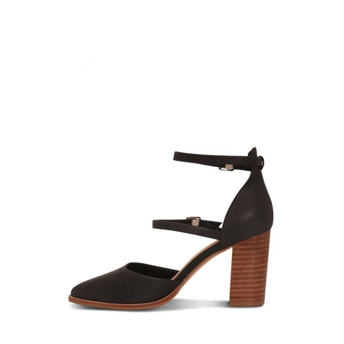 FLEUR CLOSED TOE HEELS - BLACK - FINAL CLEARANCE