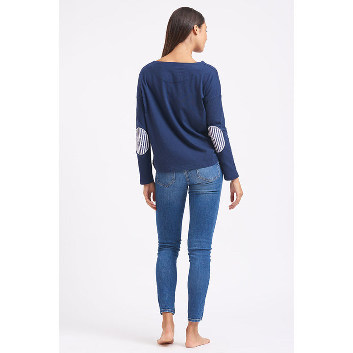 BRETON PLAIN ORGANIC COTTON TOP - NAVY - FINAL CLEARANCE