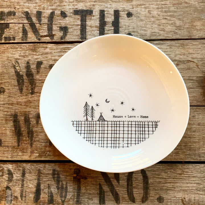 WOBBLY PLATE - HOUSE + LOVE = HOME