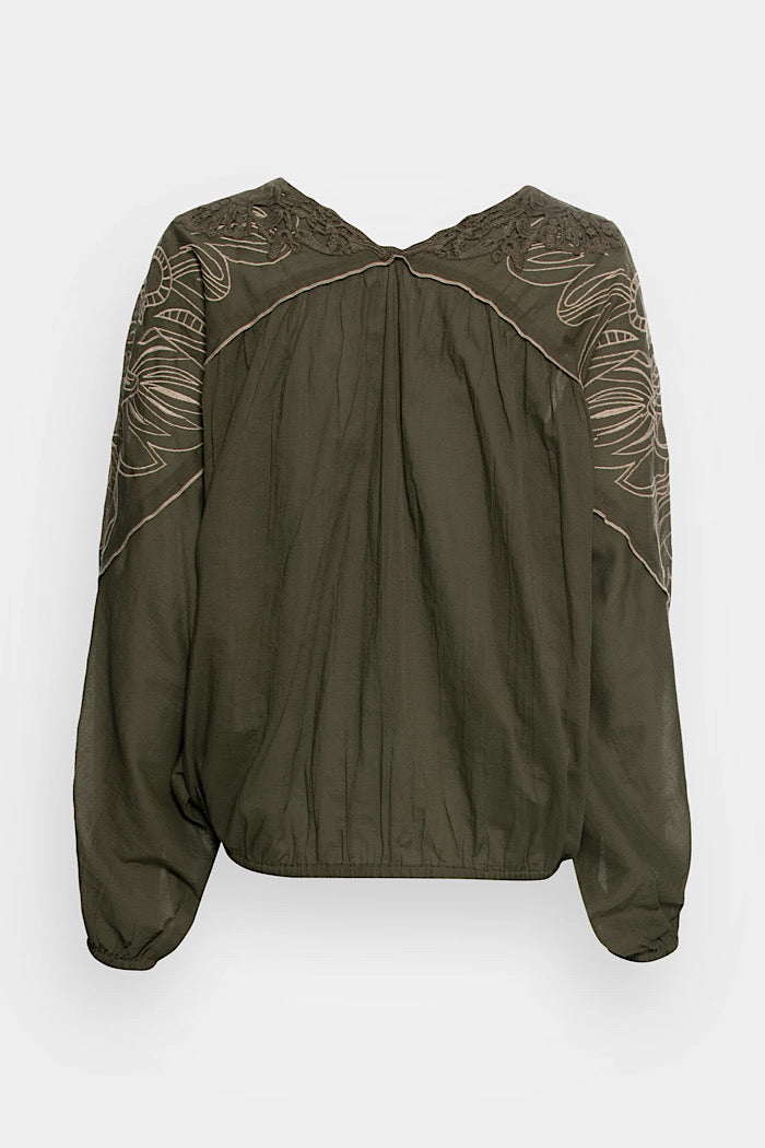 ZAKIA BLOUSE - SEA TURTLE
