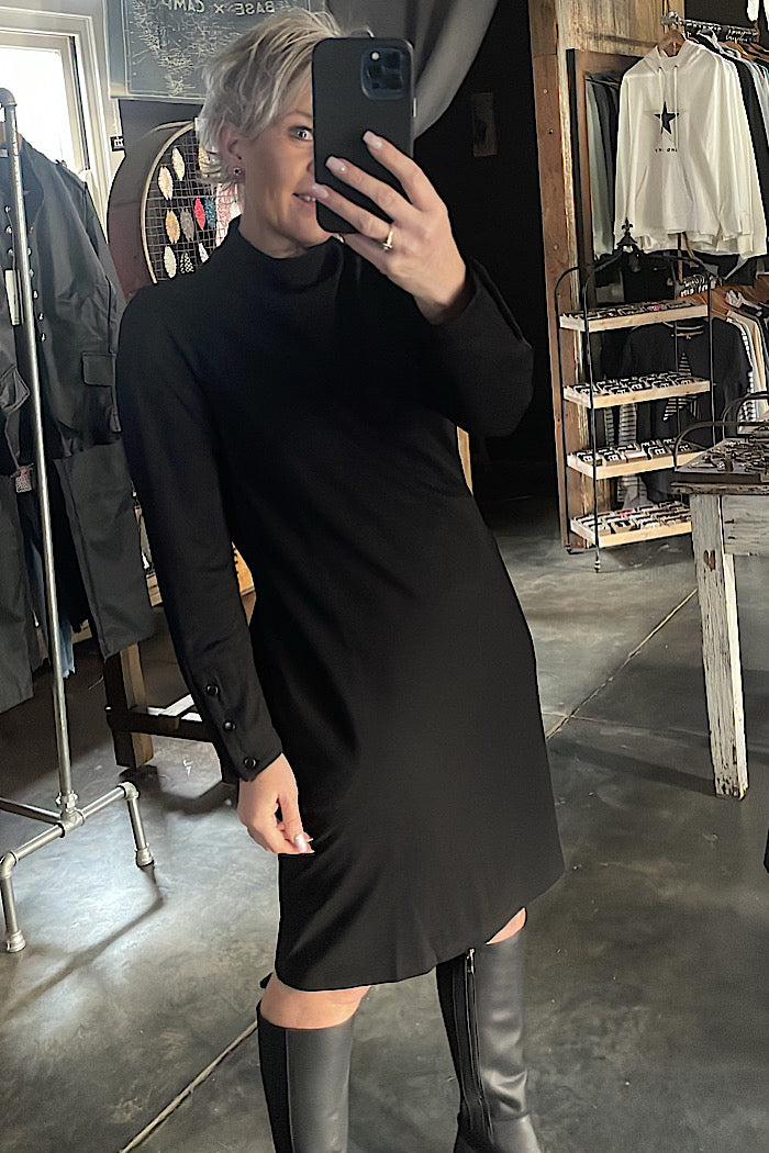 PUT THE FUN IN FUNNEL DRESS - BLACK - FINAL CLEARANCE