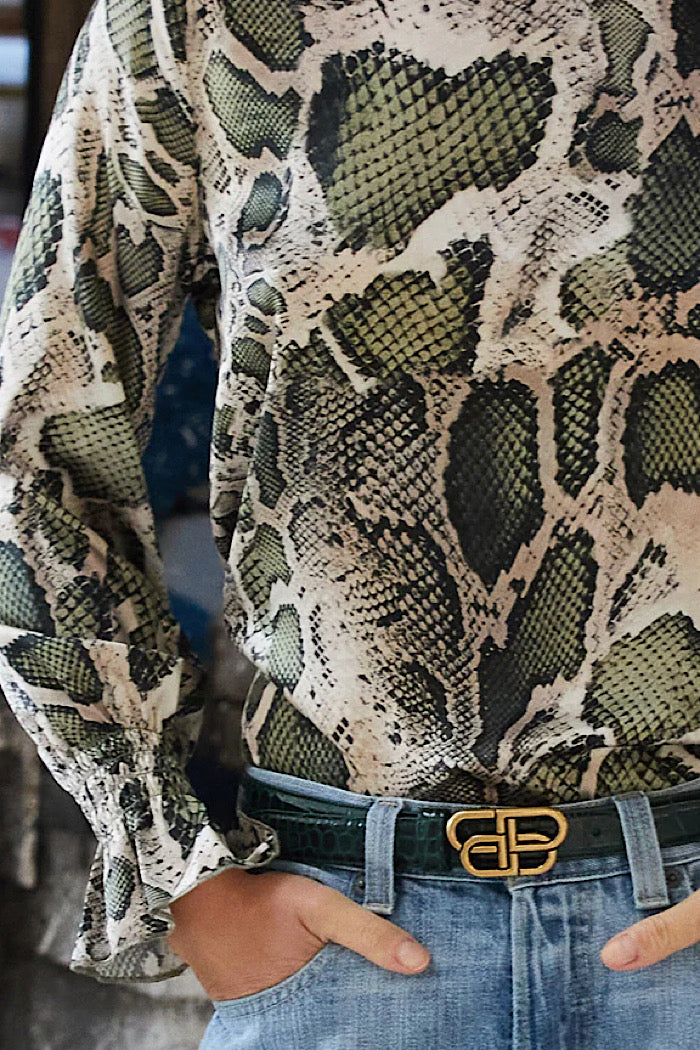 SKYROS BLOUSE - SNAKE