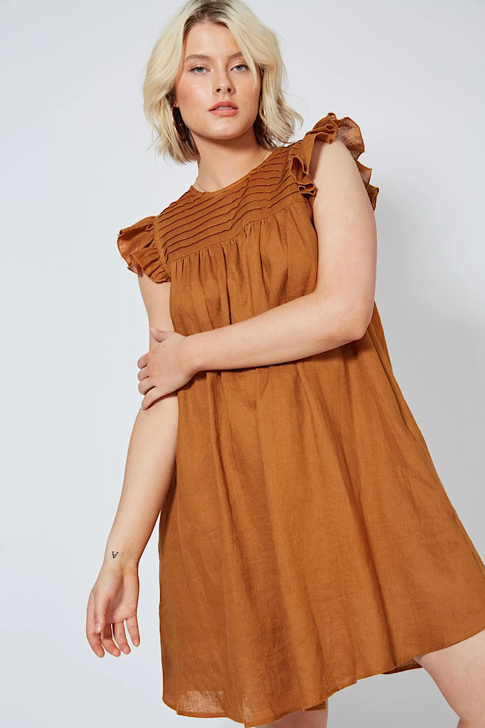 ANTILLIA PEASANT DRESS - CINNAMON