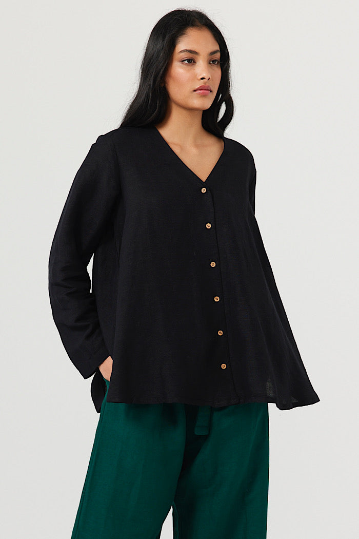 NATALIA TOP - BLACK - FINAL CLEARANCE