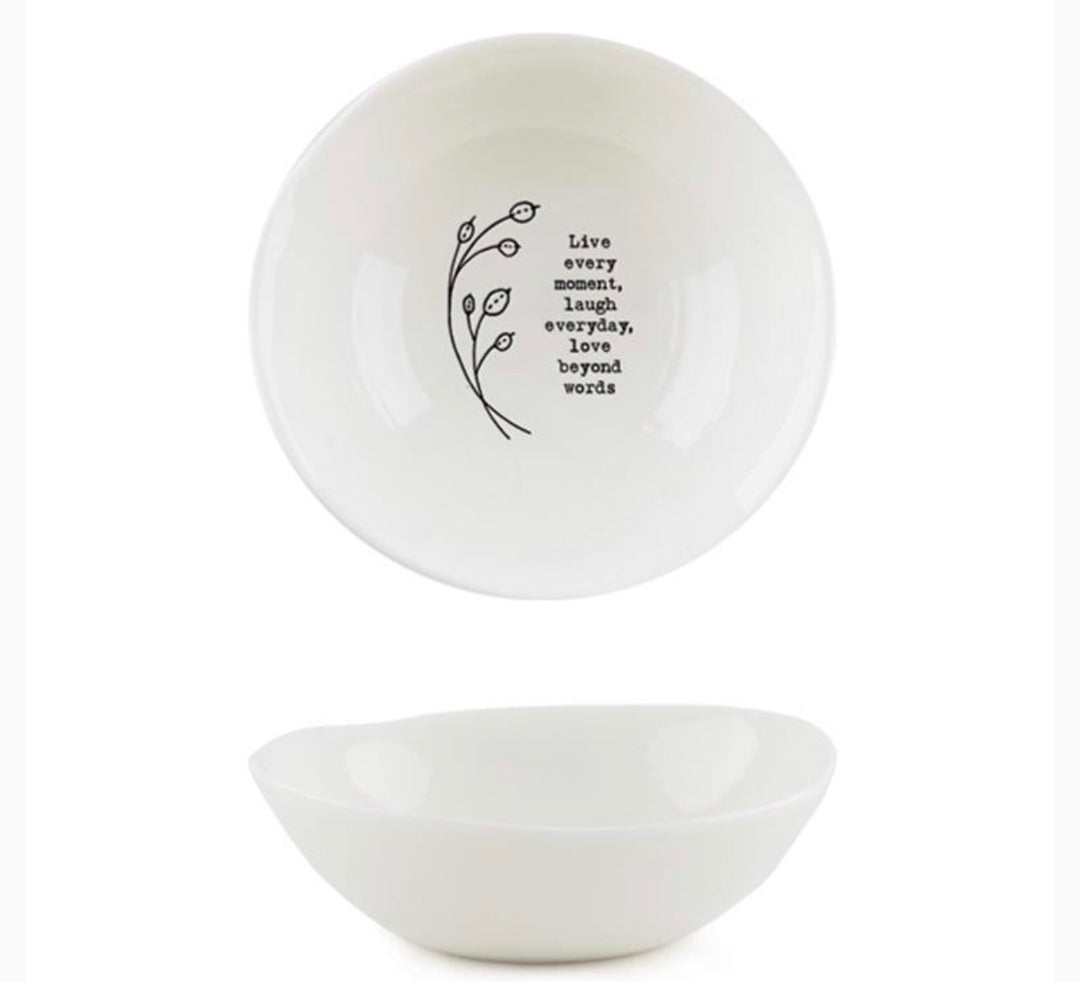 WOBBLY PORCELAIN BOWL -  LIVE EVERY