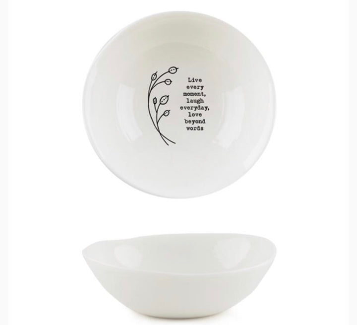 WOBBLY PORCELAIN BOWL -  LIVE EVERY