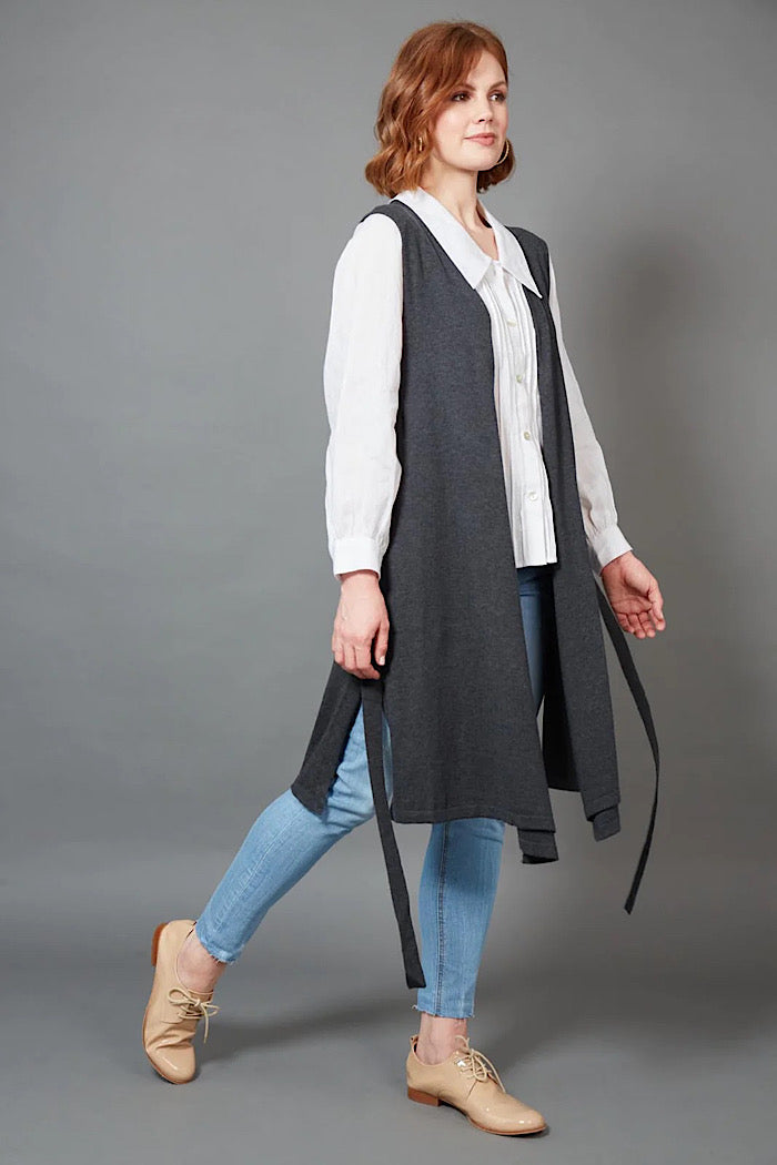 CLEO LONGLINE VEST - FOSSIL